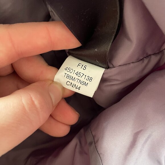 North Face Quilted Softshell Puffer Jacket M Magenta Purple Lightweight Zip Up - Picture 6 of 6